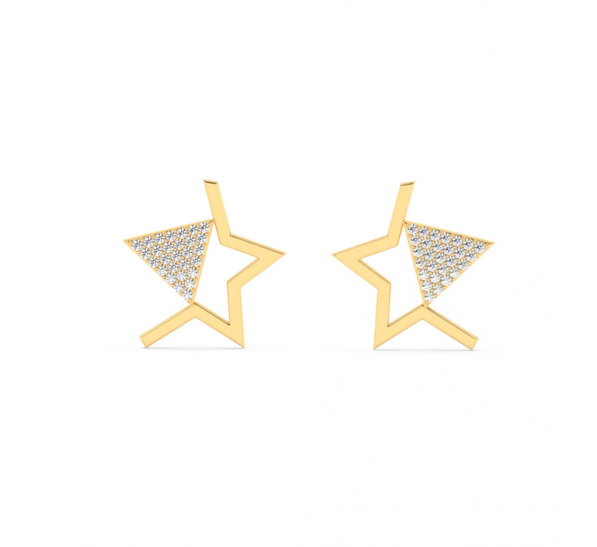 Gold Shining Star Earrings