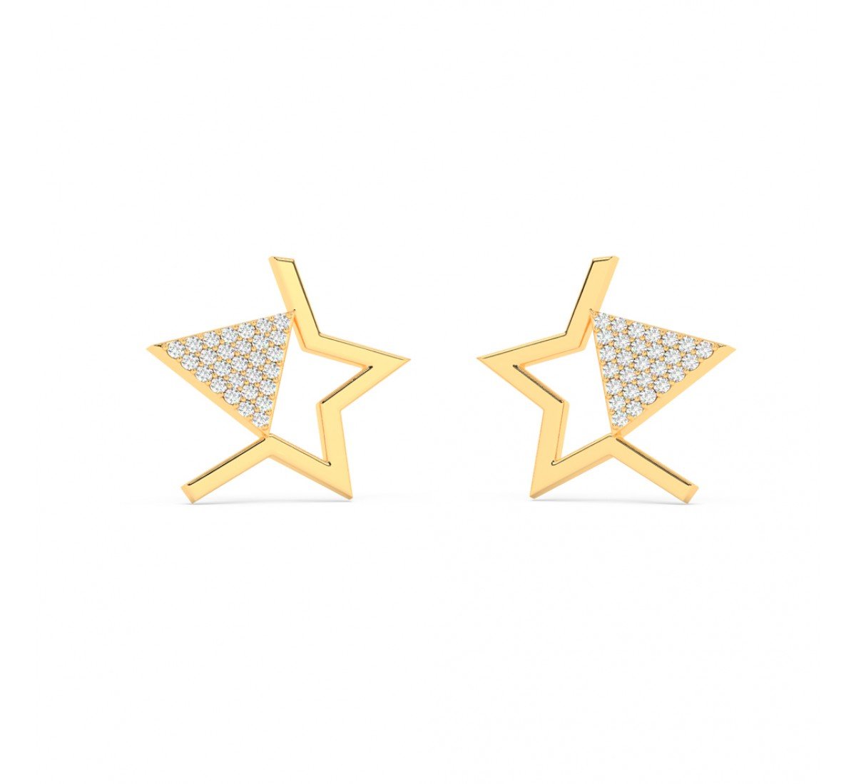 Gold Shining Star Earrings