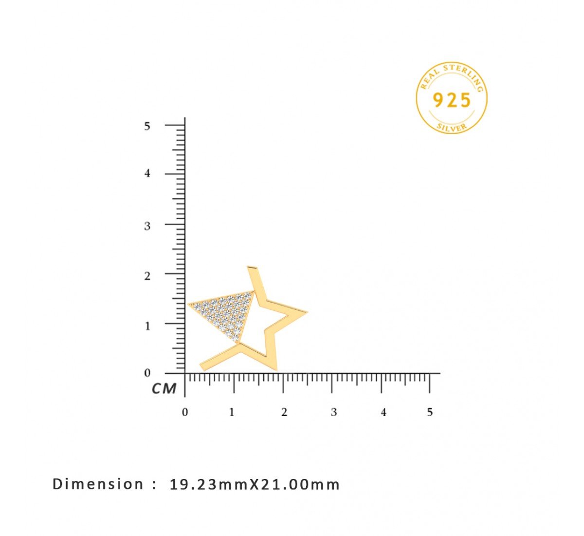 Gold Shining Star Earrings