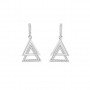 Silver Triangular Drop Earrings