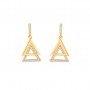 Gold Triangular Drop Earrings