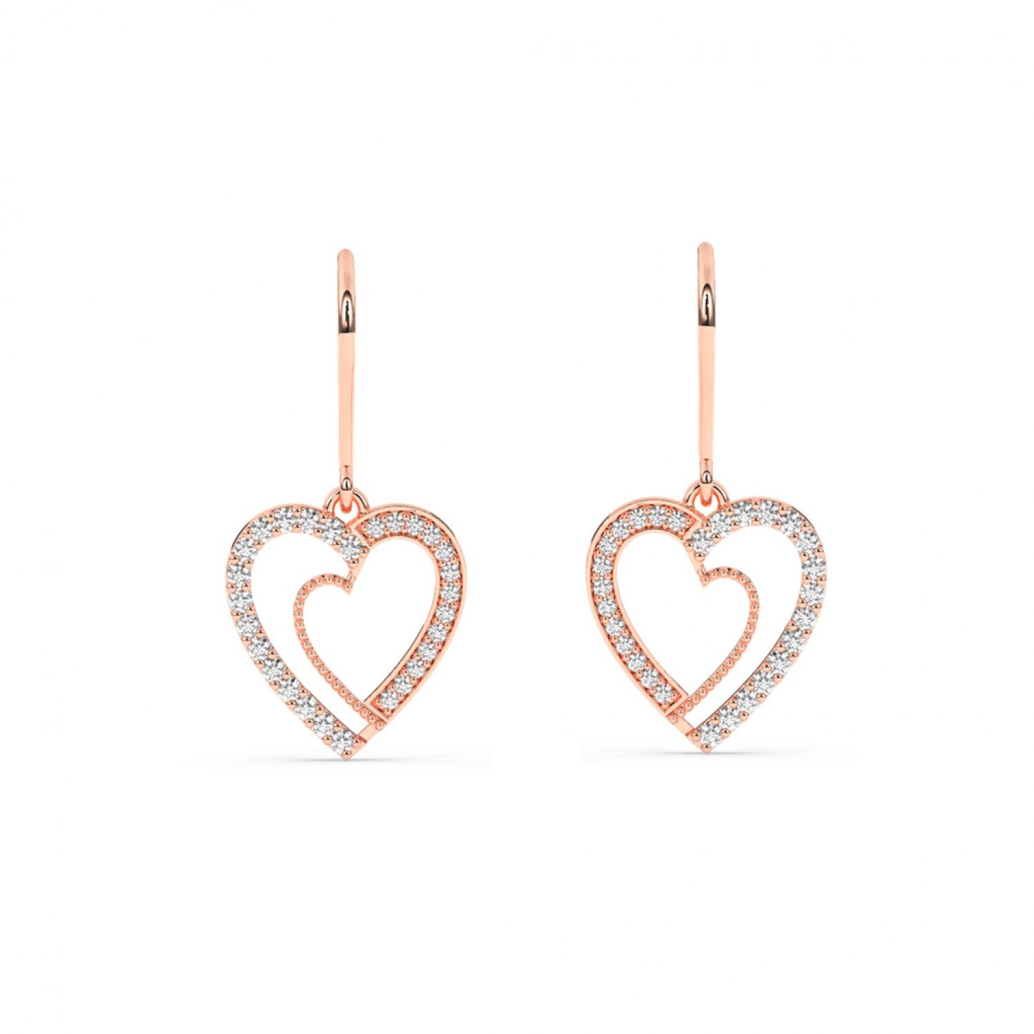 Rose Gold You Have My Heart Earrings