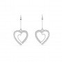 Silver Aeliana Heart Earrings