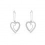 Silver Aeliana Heart Earrings