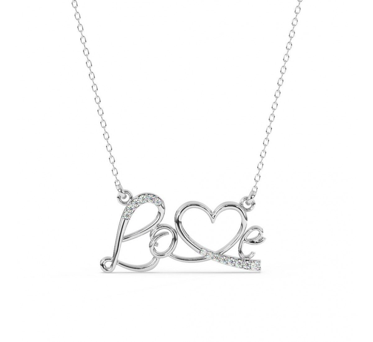 Silver All About Love Necklace