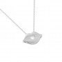 Silver Lips Pendant With Link Chain