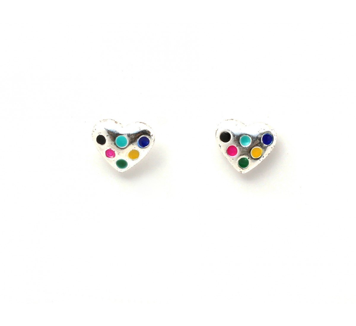 Silver Heart Kids Earrings