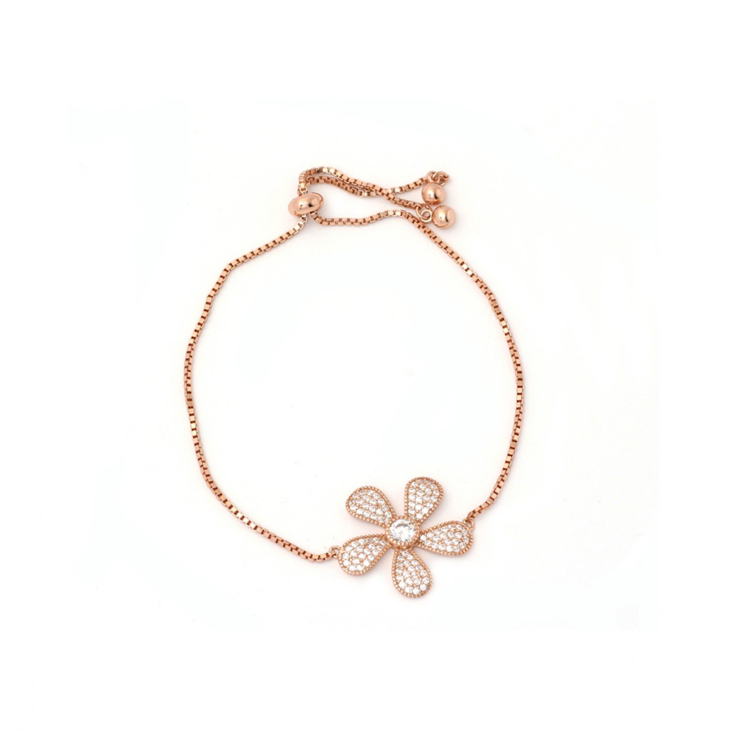 Rose Gold Bluestar Floral Bracelet