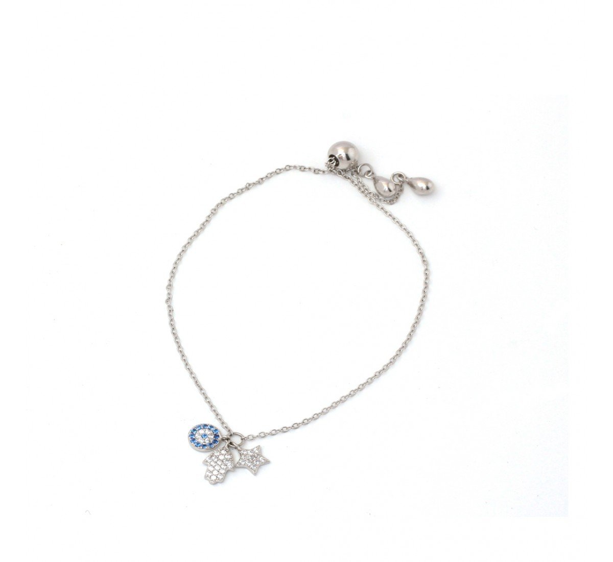 Silver Edden Evil Eye Bracelet