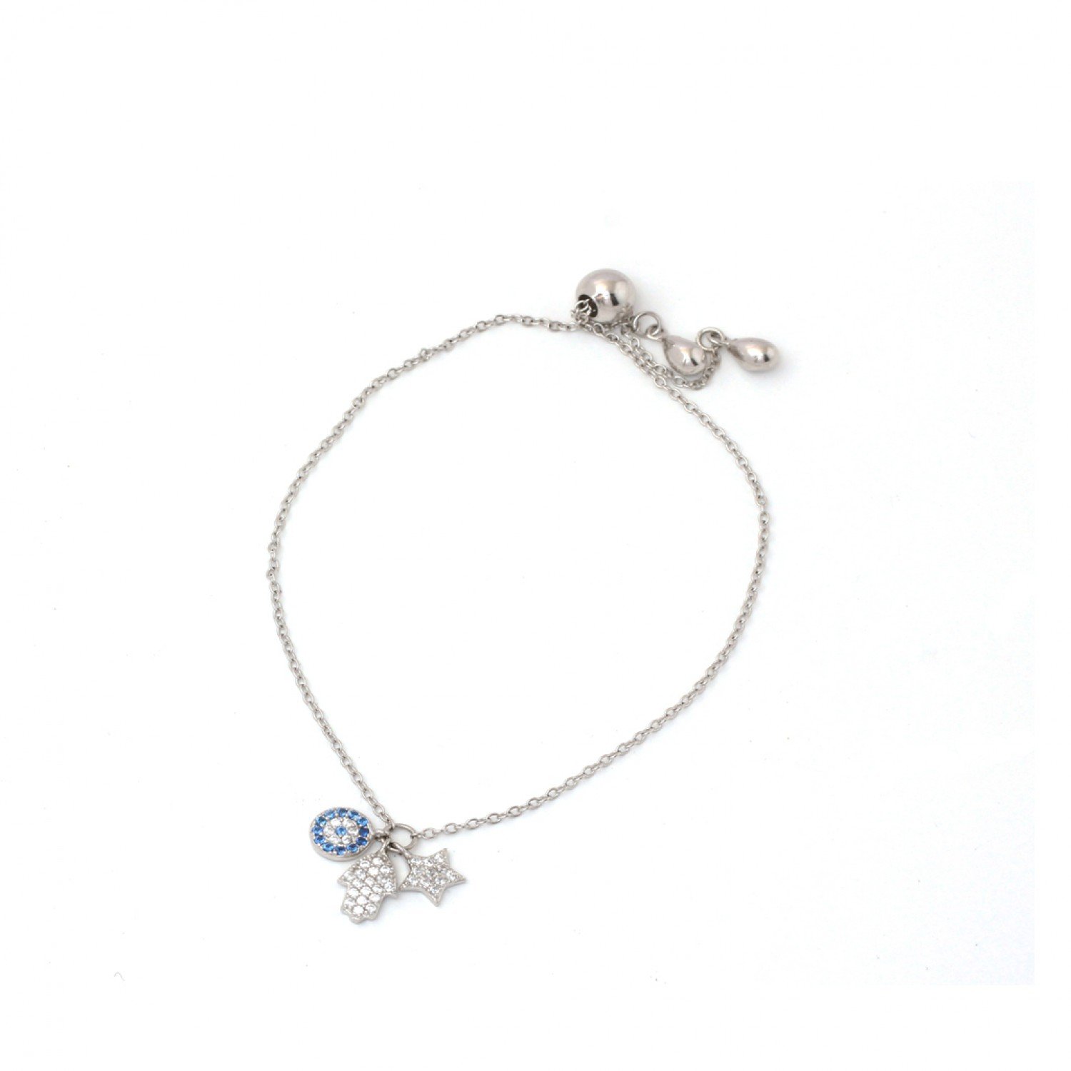 Silver Edden Evil Eye Bracelet