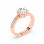 Rose Gold Classic Zircon Solitare Ring
