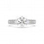 Silver Classic Zircon Solitare Ring