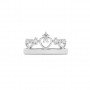 Silver Zircon Stud Crown Ring