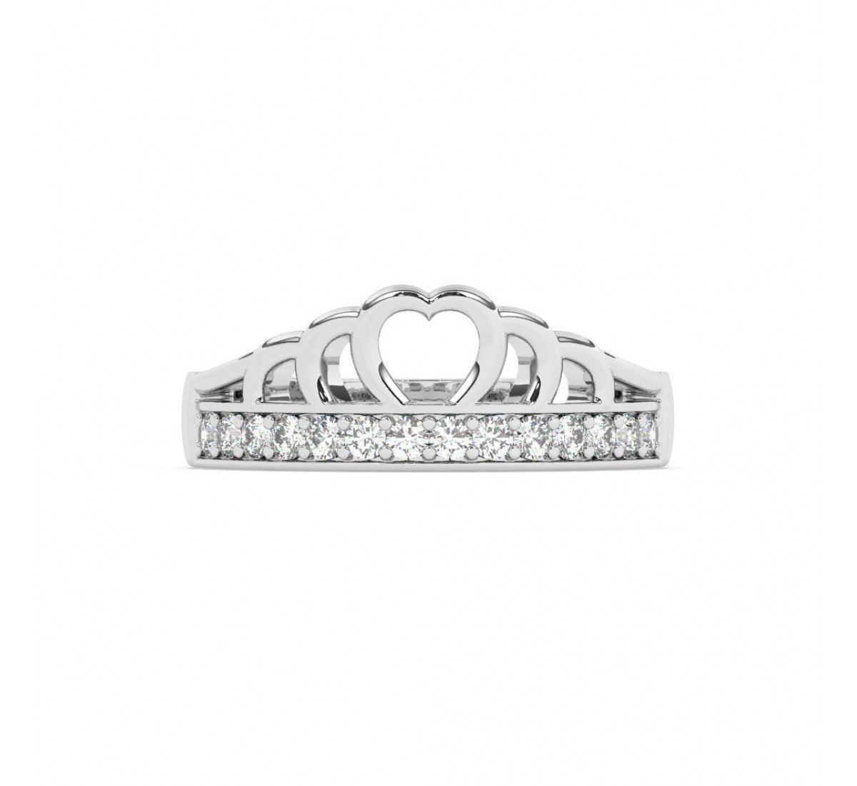 Silver Classic Crown Ring