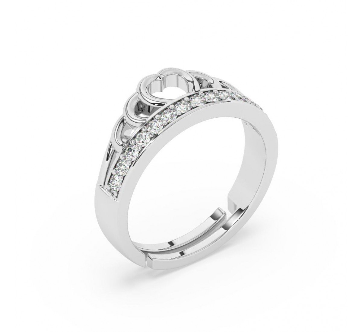 Silver Classic Crown Ring