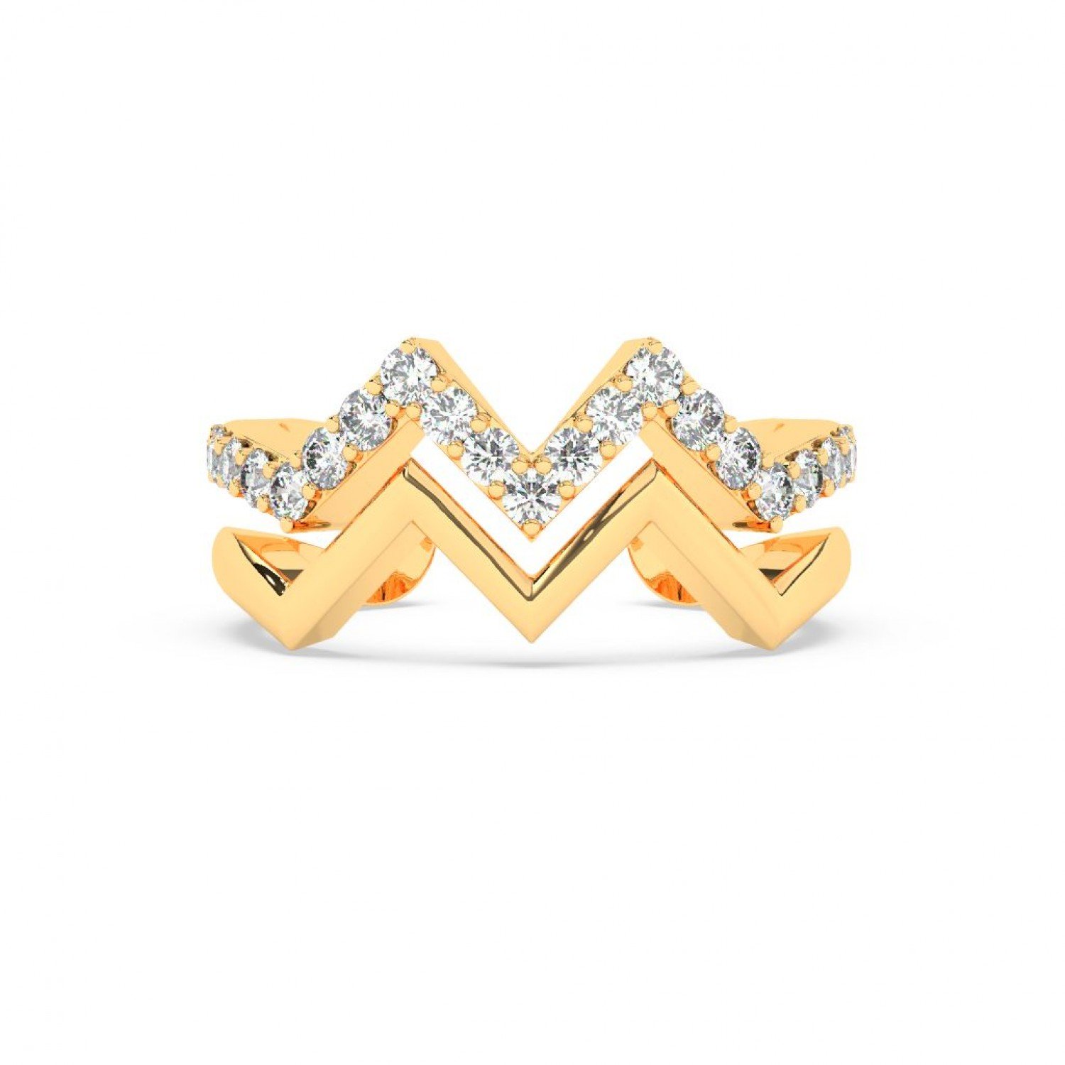 Gold Zig Zag Band