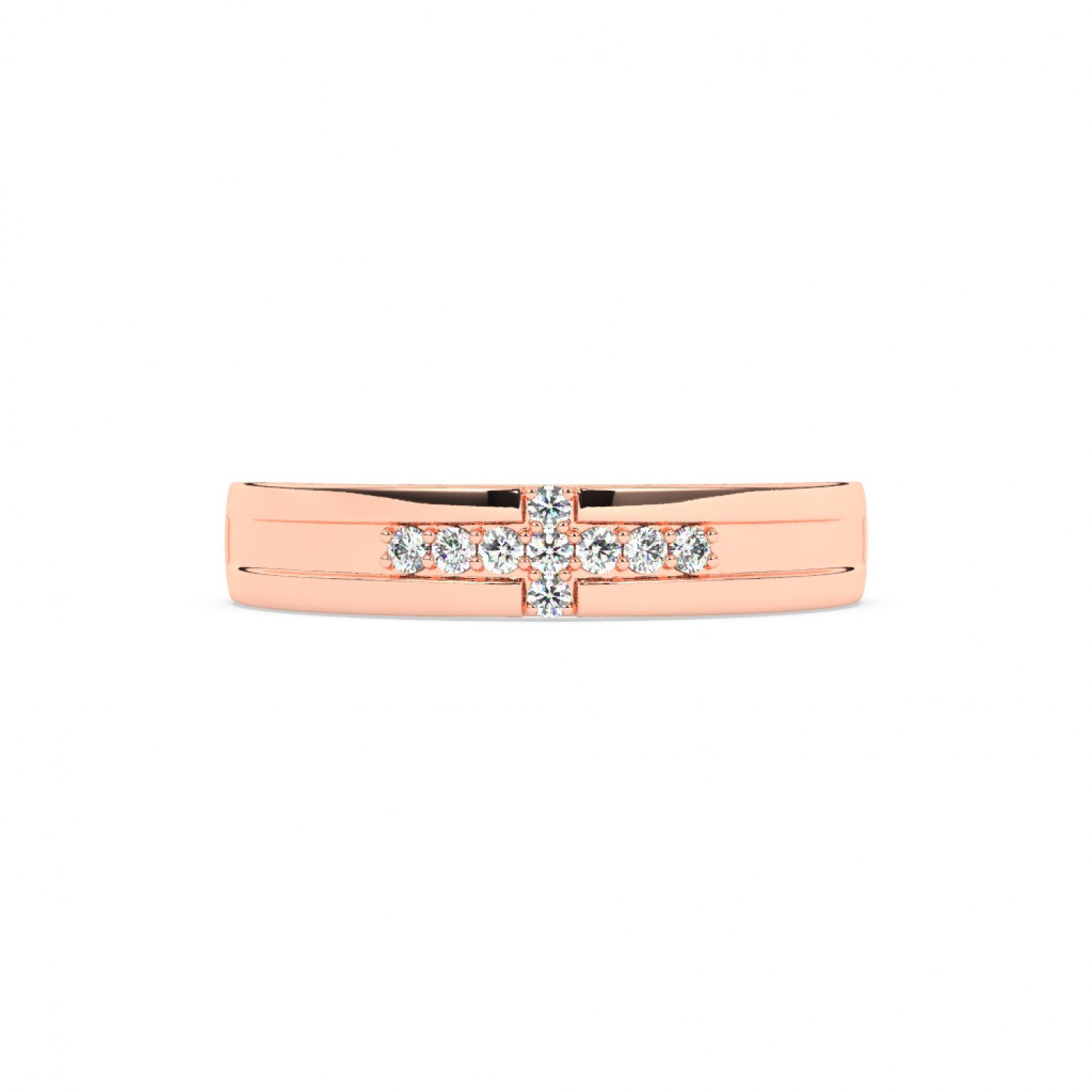 Rose Gold Zircon Stud Band