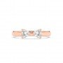 Rose Gold Dual Heart Stone Ring