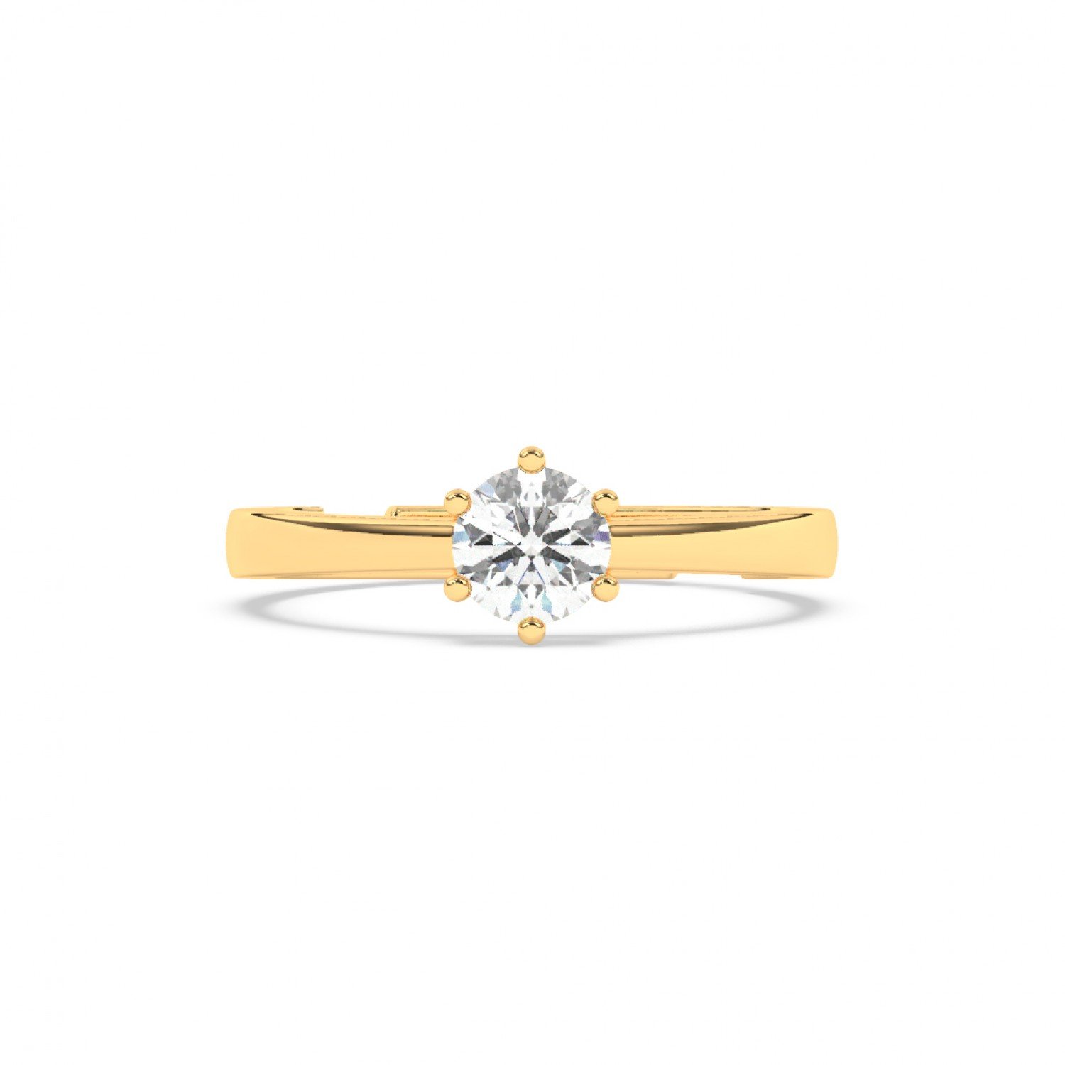 Gold Classic Solitaire Ring