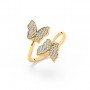 Gold Dual Butterfly Ring