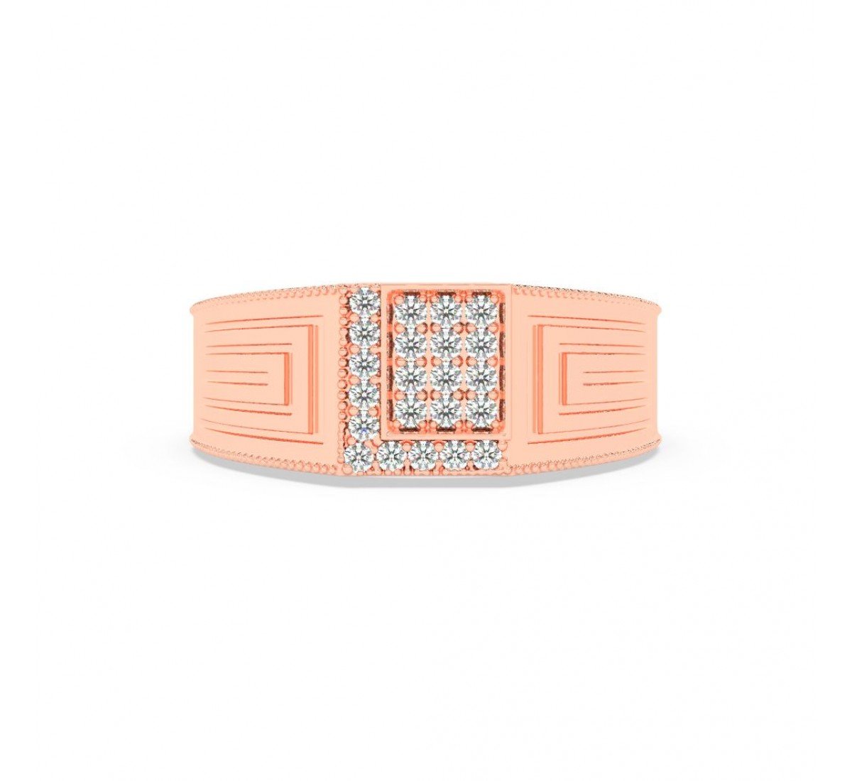 Rose Gold Stallion Men'S Ring