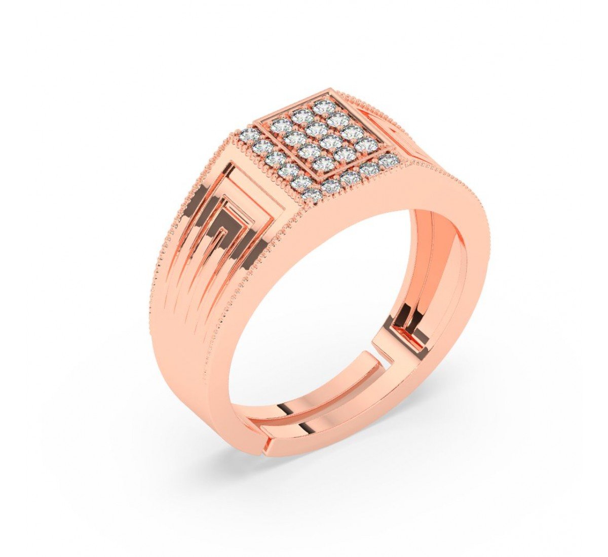 Rose Gold Stallion Men'S Ring