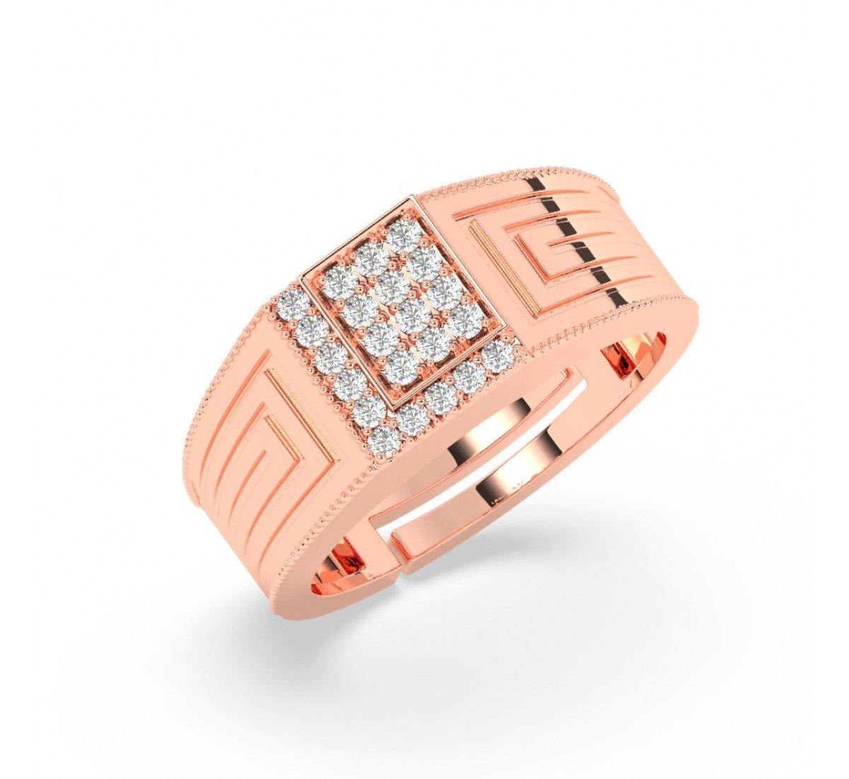 Rose Gold Stallion Men'S Ring