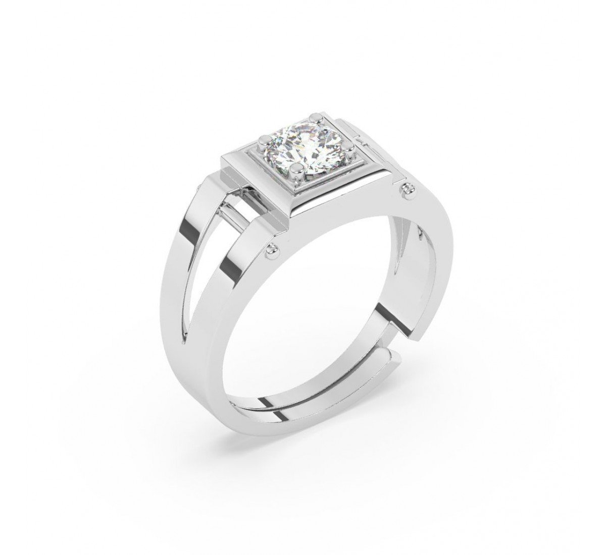 Silver Statement Ring For Men