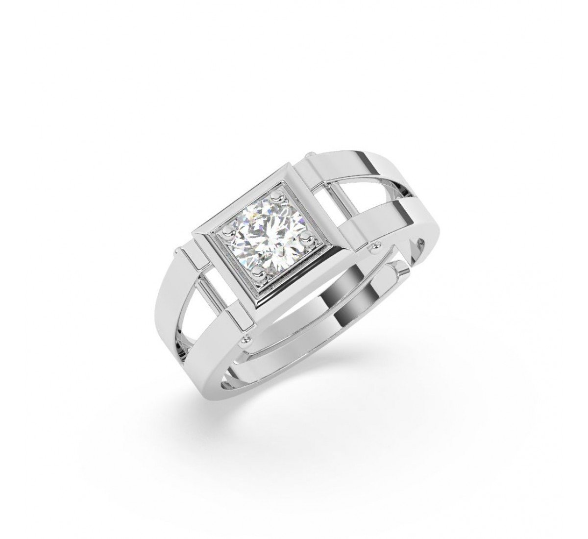 Silver Statement Ring For Men