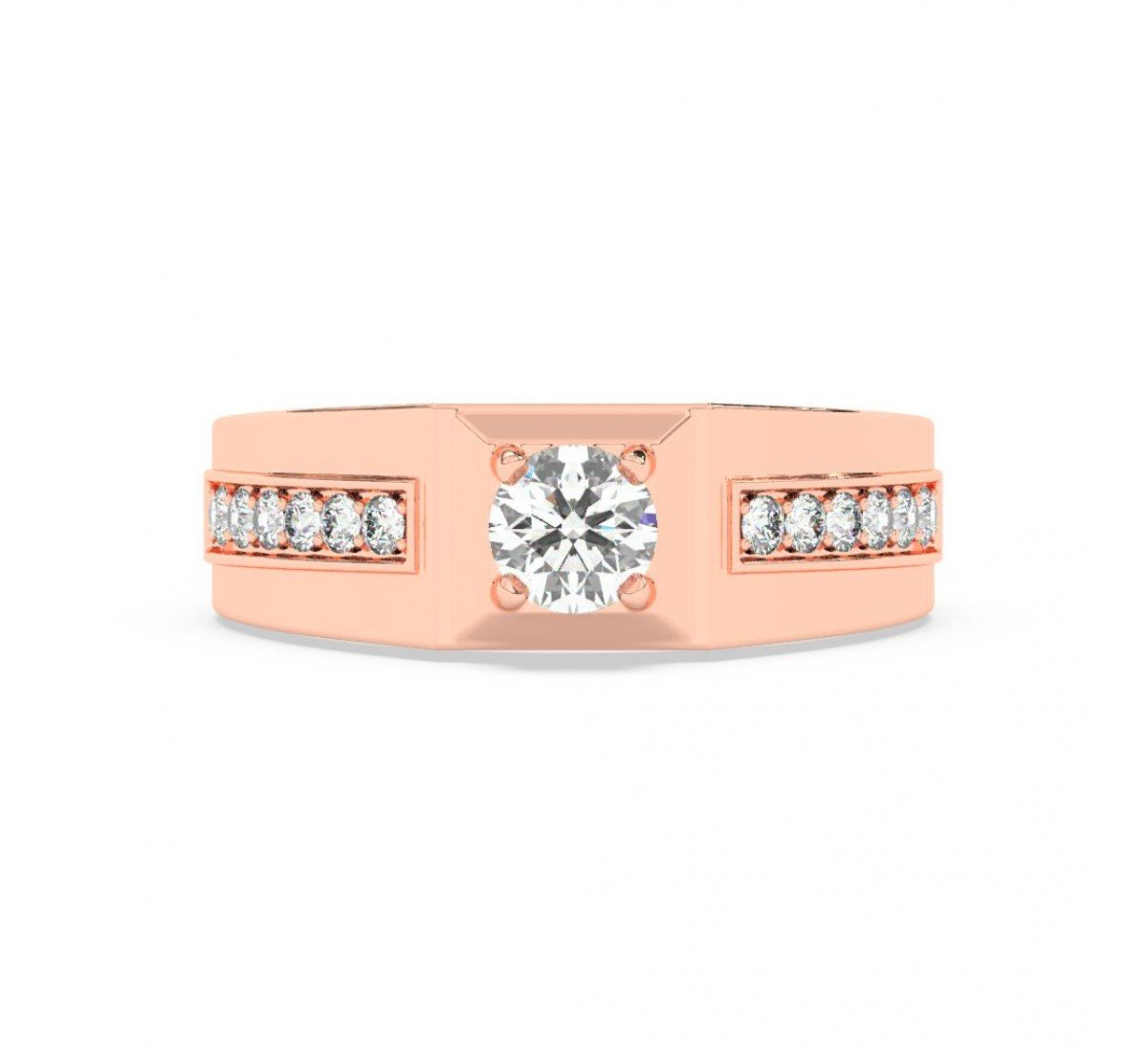 Rose Gold Growth Ring For Him