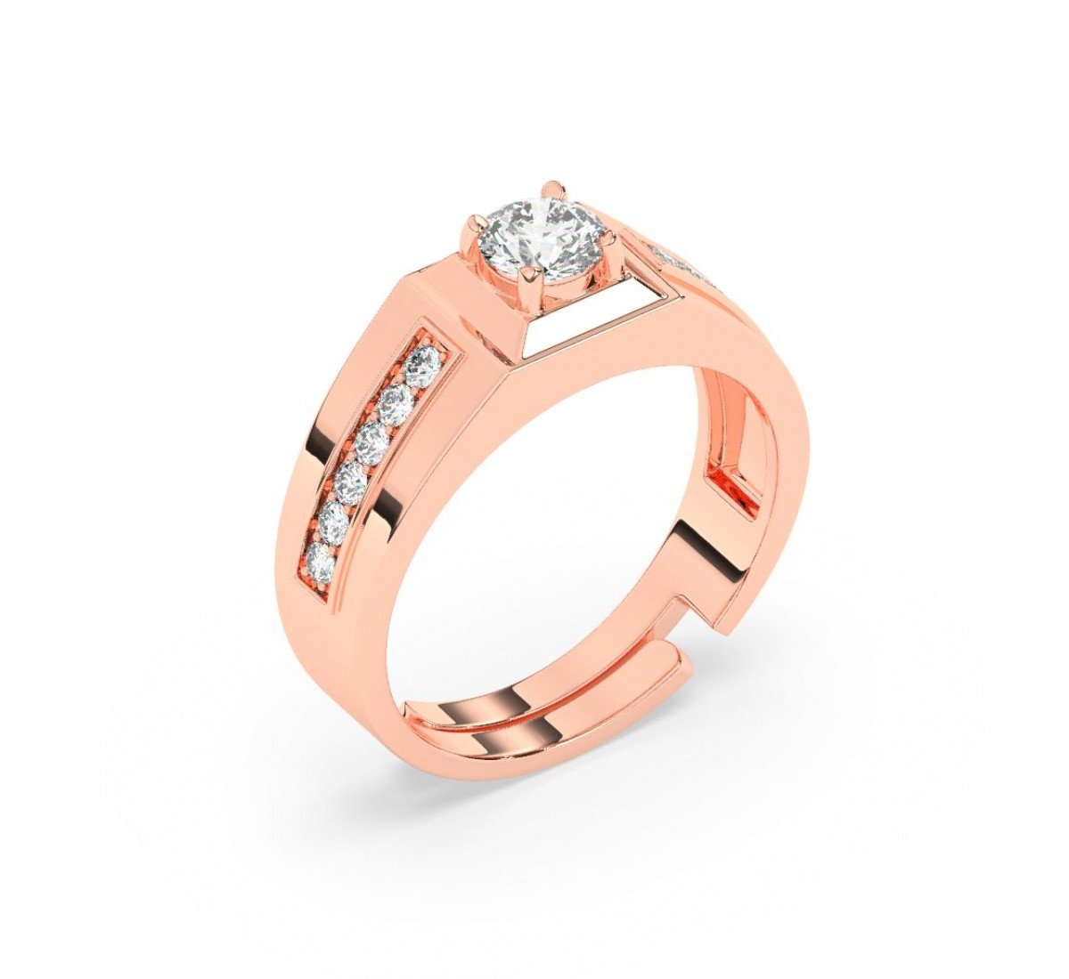 Rose Gold Growth Ring For Him