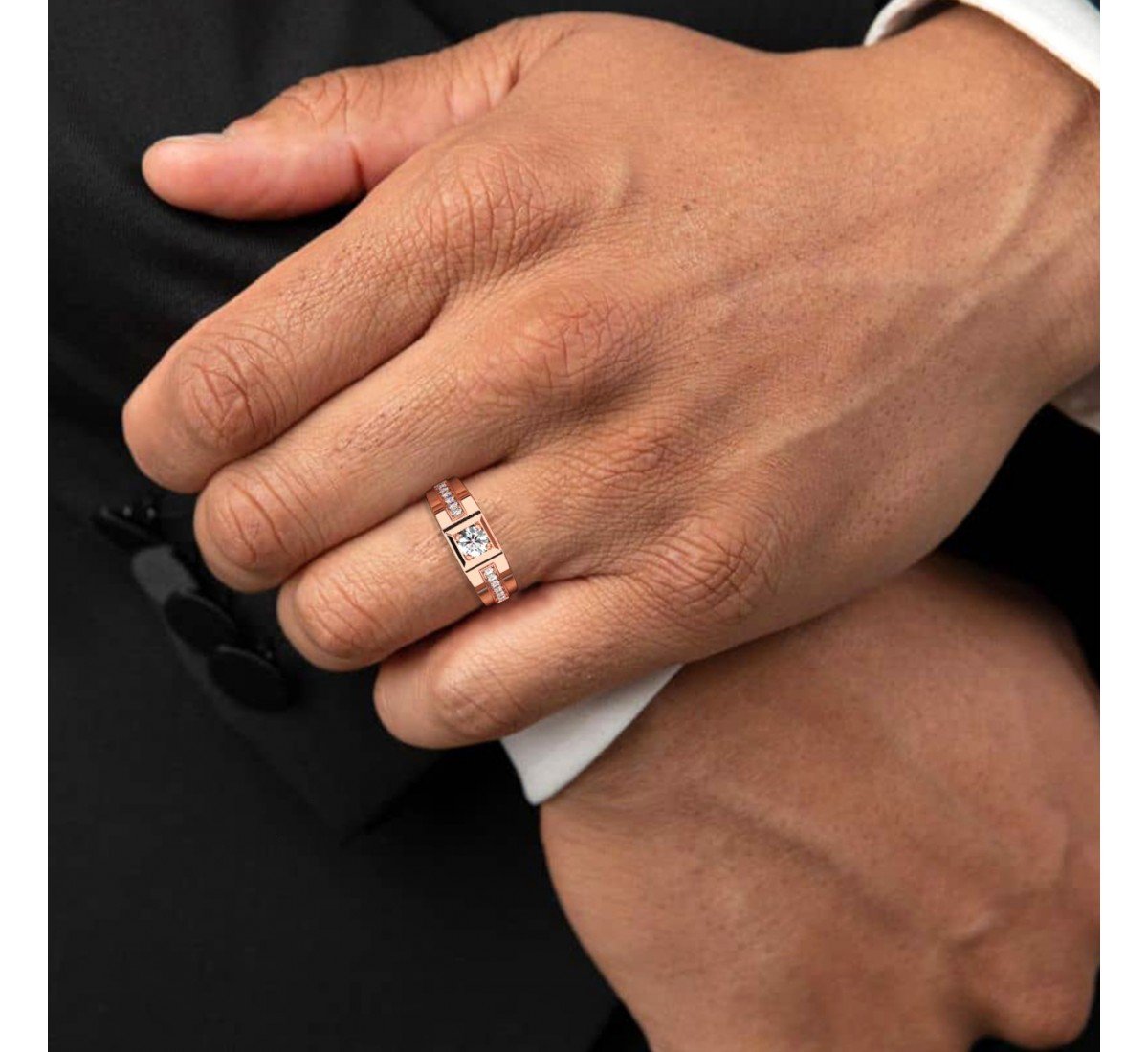 Rose Gold Growth Ring For Him