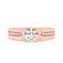 Rose Gold Classic Solitare Ring For Men