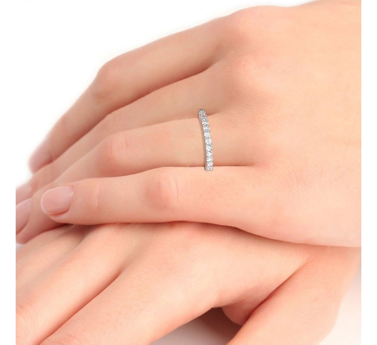 Silver Love Eternity Band