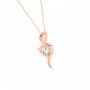 Rose Gold Falling Dew Necklace With Link Chain