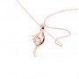 Rose Gold Falling Dew Necklace With Link Chain