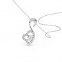 Sliver Zircon Swan Pendant With Link Chain