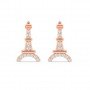 Rose Gold Eiffel Tower Earrings