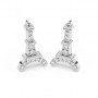 Silver Eiffel Tower Earrings
