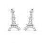 Silver Eiffel Tower Earrings