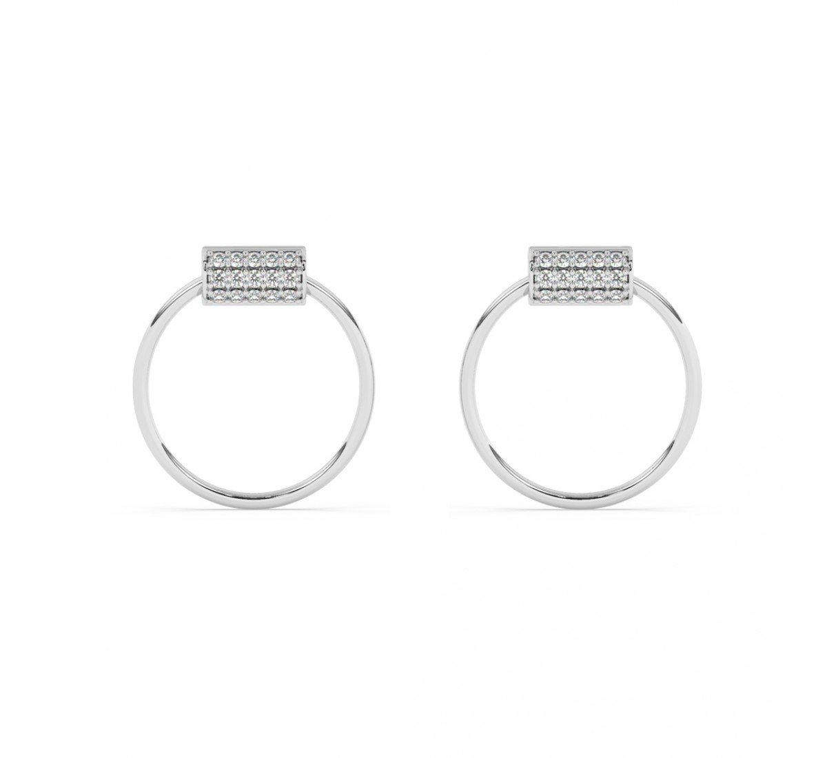 Silver Chevron Earrings