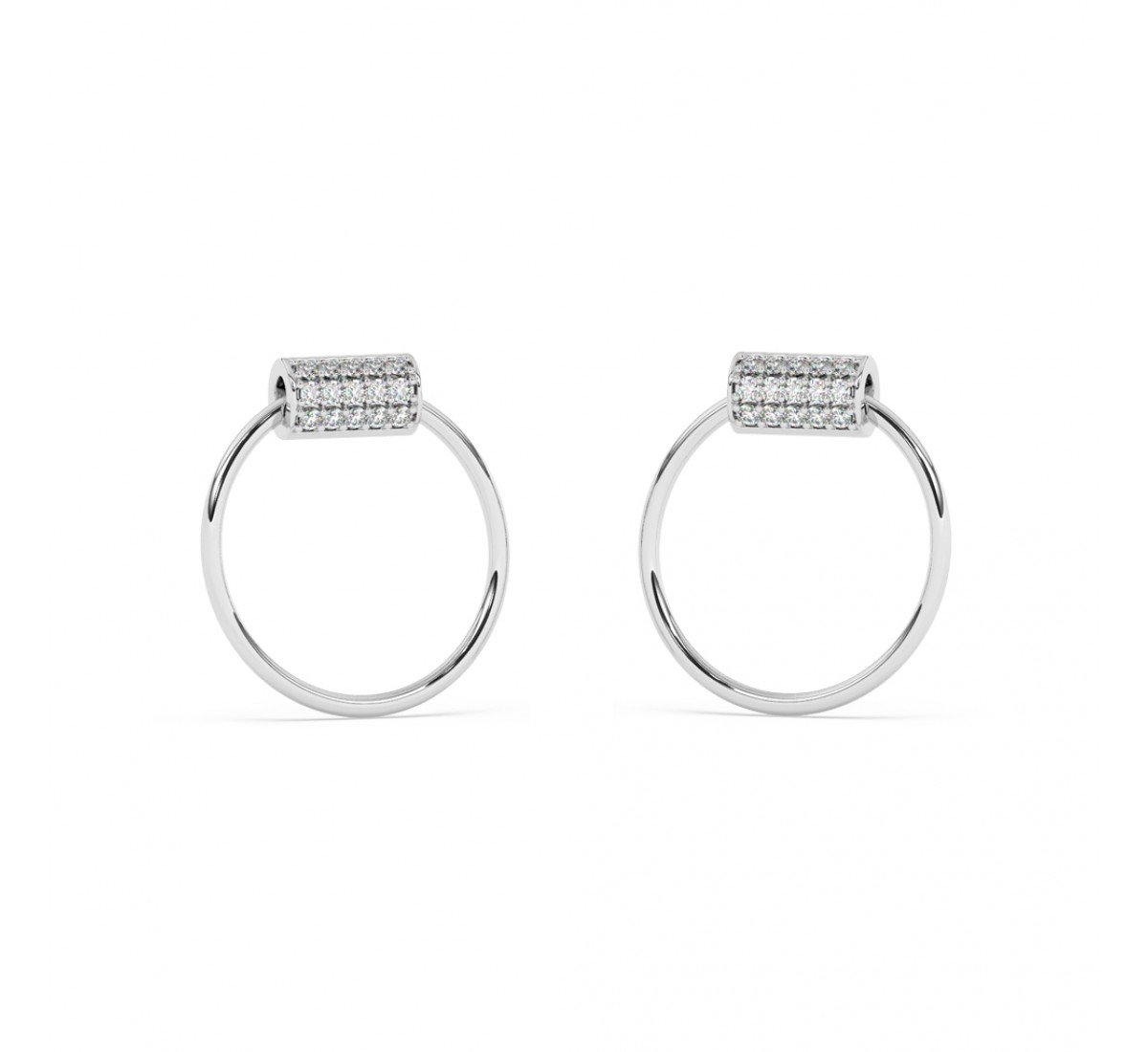 Silver Chevron Earrings