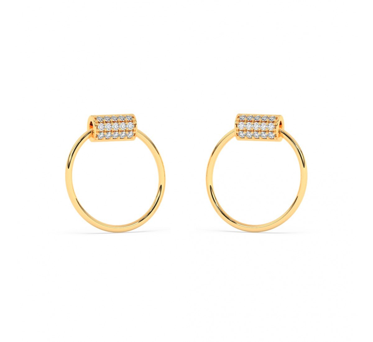 Gold Chevron Earrings