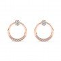 Rose Gold Emila Zircon Studded Earrings