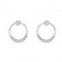 Silver Emila Zircon Studded Earrings