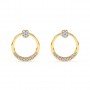 Gold Emila Zircon Studded Earrings