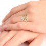 Gold Zircon Crowning Glory Ring