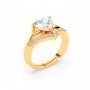 Gold Heart Solitaire Ring