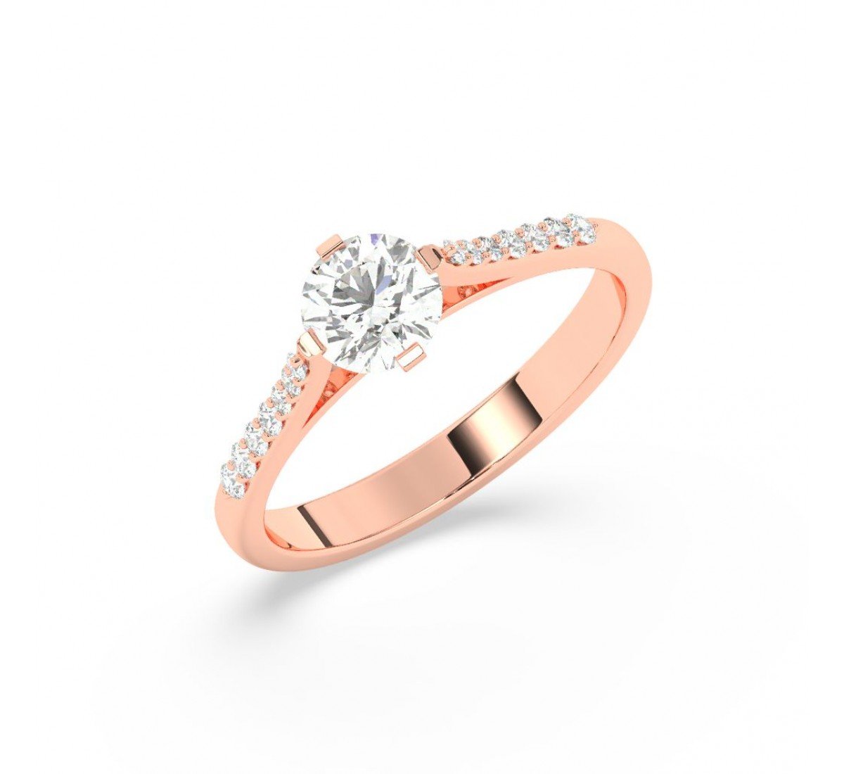 Rose Gold Classic Solitaire Ring