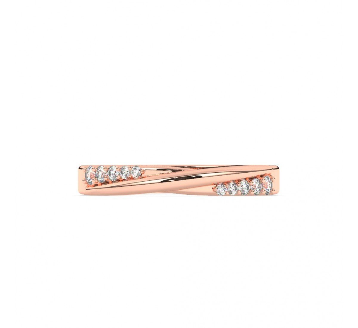 Rose Gold Plain Sterling Couple Ring